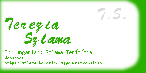 terezia szlama business card